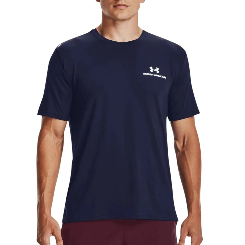 Under Armour Rush Energy Short Sleeve Shirt Men's Size 4XL Navy Blue